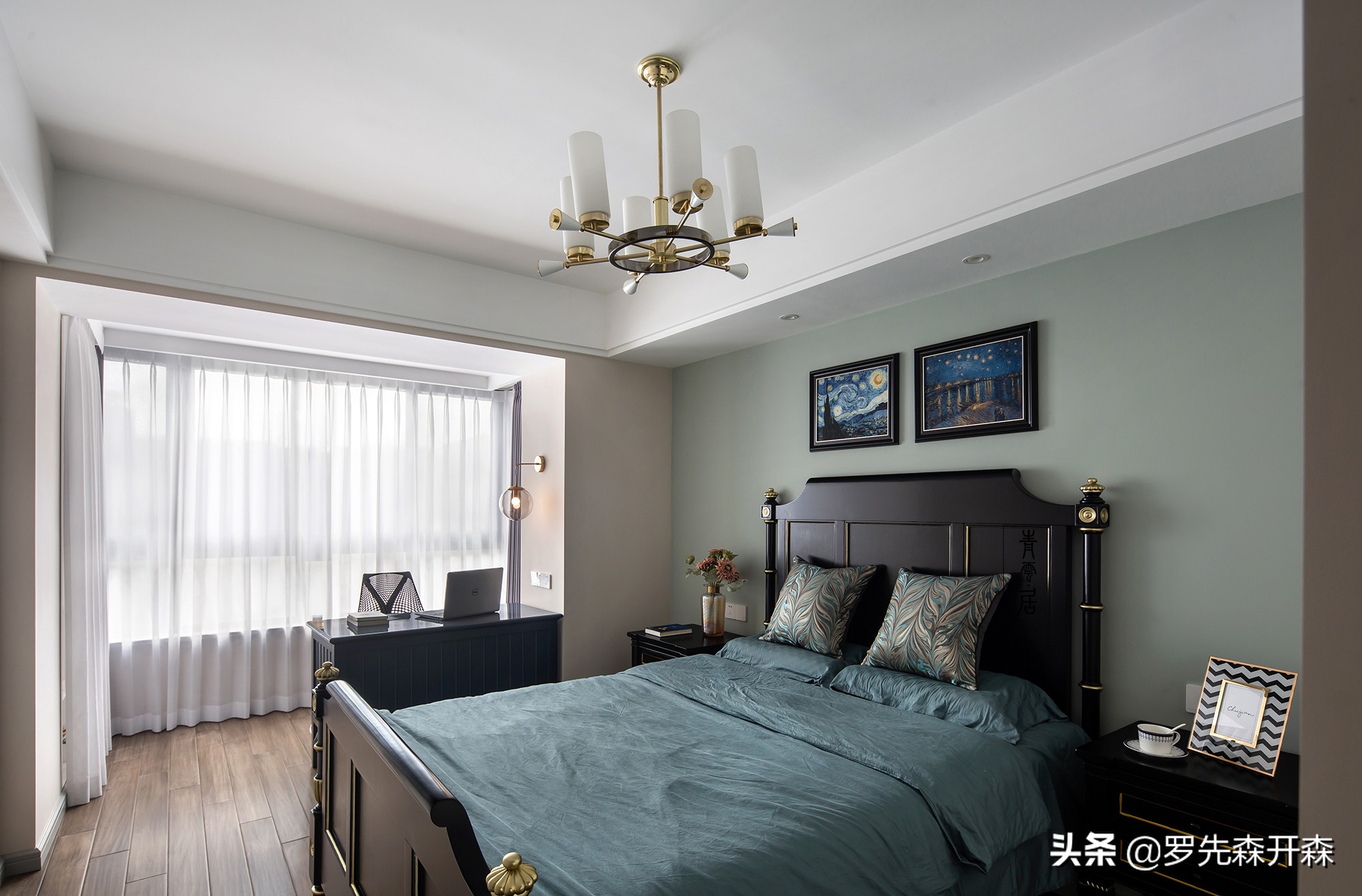 杭州装修风格现代美式卧室,杭州现代轻奢装修风格90平高级感