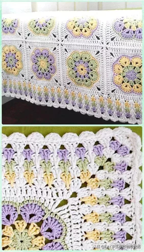 钩拼接毛毯教程,钩拼接毛毯的编织视频