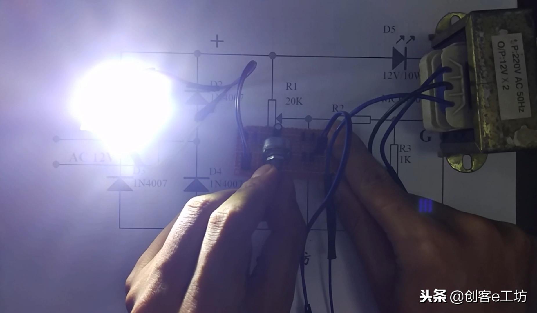 双向可控硅调光电路原理图,可控硅整流调光电路的制作与调试