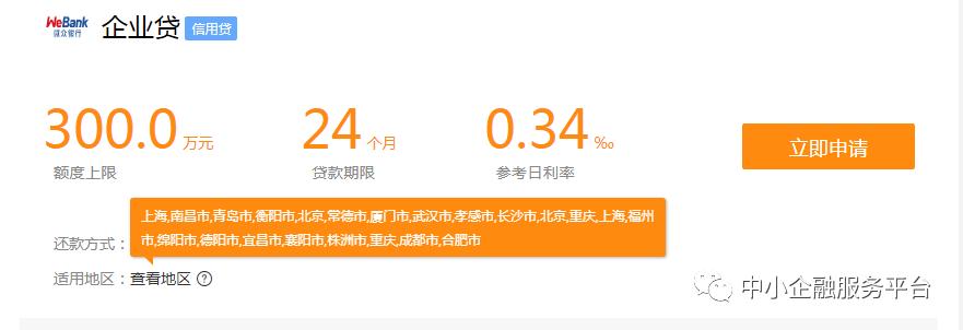 各银行企业信用贷款一览表,四大银行企业信用贷款申请条件