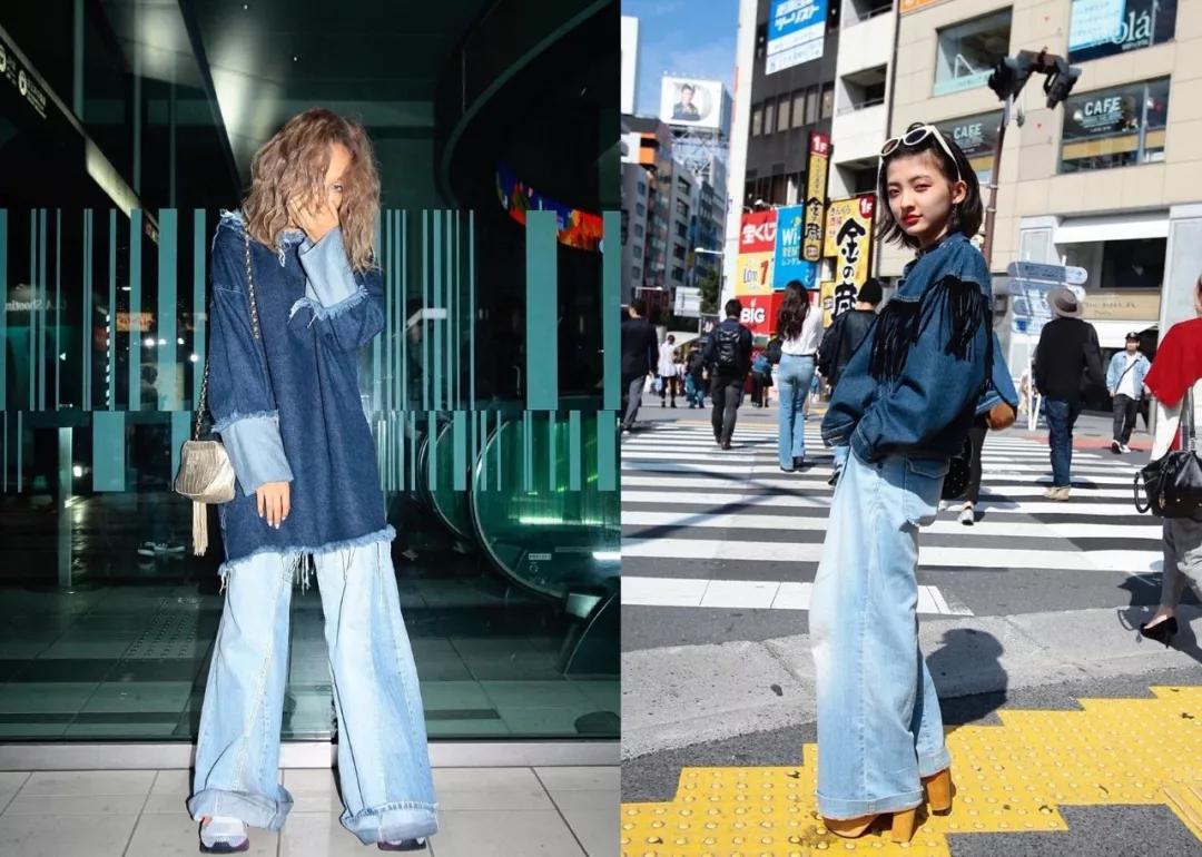 夏季高腰阔腿牛仔裤穿搭女,高腰牛仔裤女阔腿梨形身材
