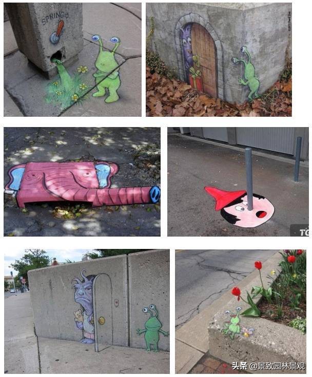 小区井盖景观美化,小区路面美化创意