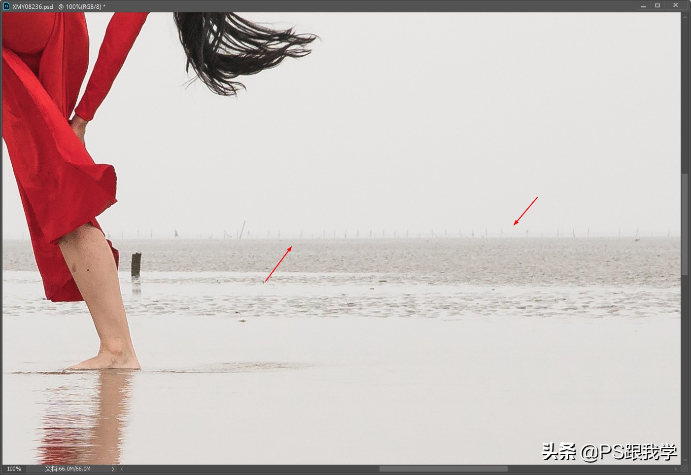 茶卡盐湖滤镜调色,湖边滤镜调色教程ps