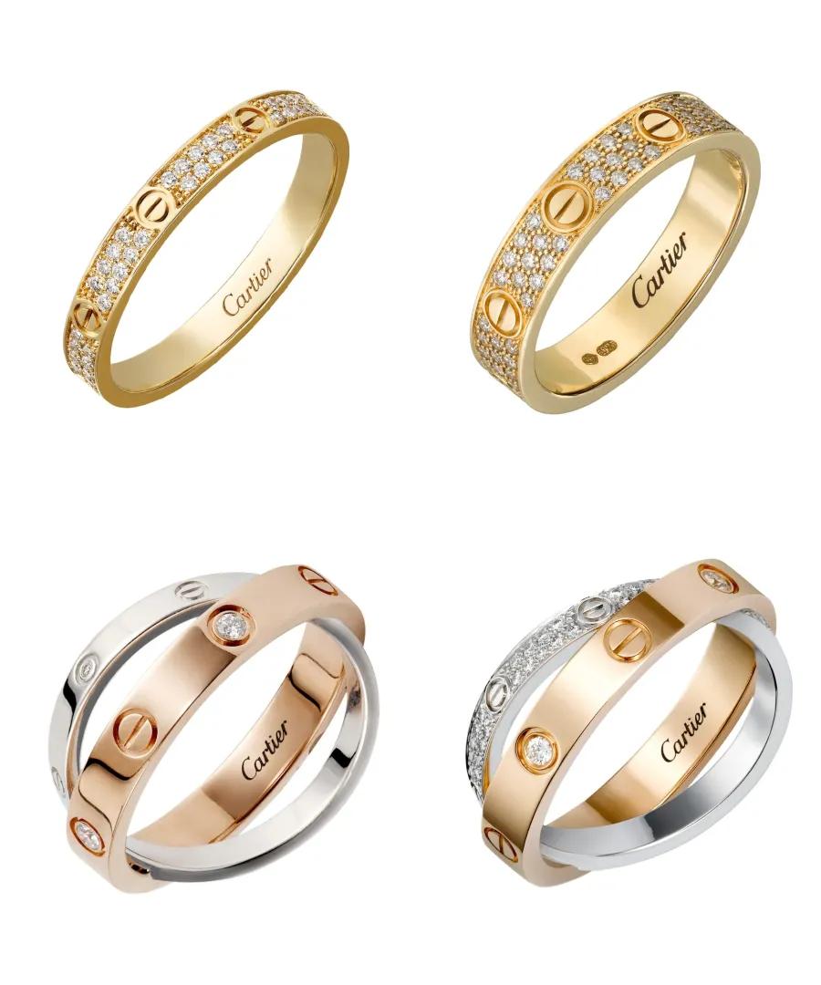 黄金对戒情侣款推荐,适合日常佩戴的结婚对戒