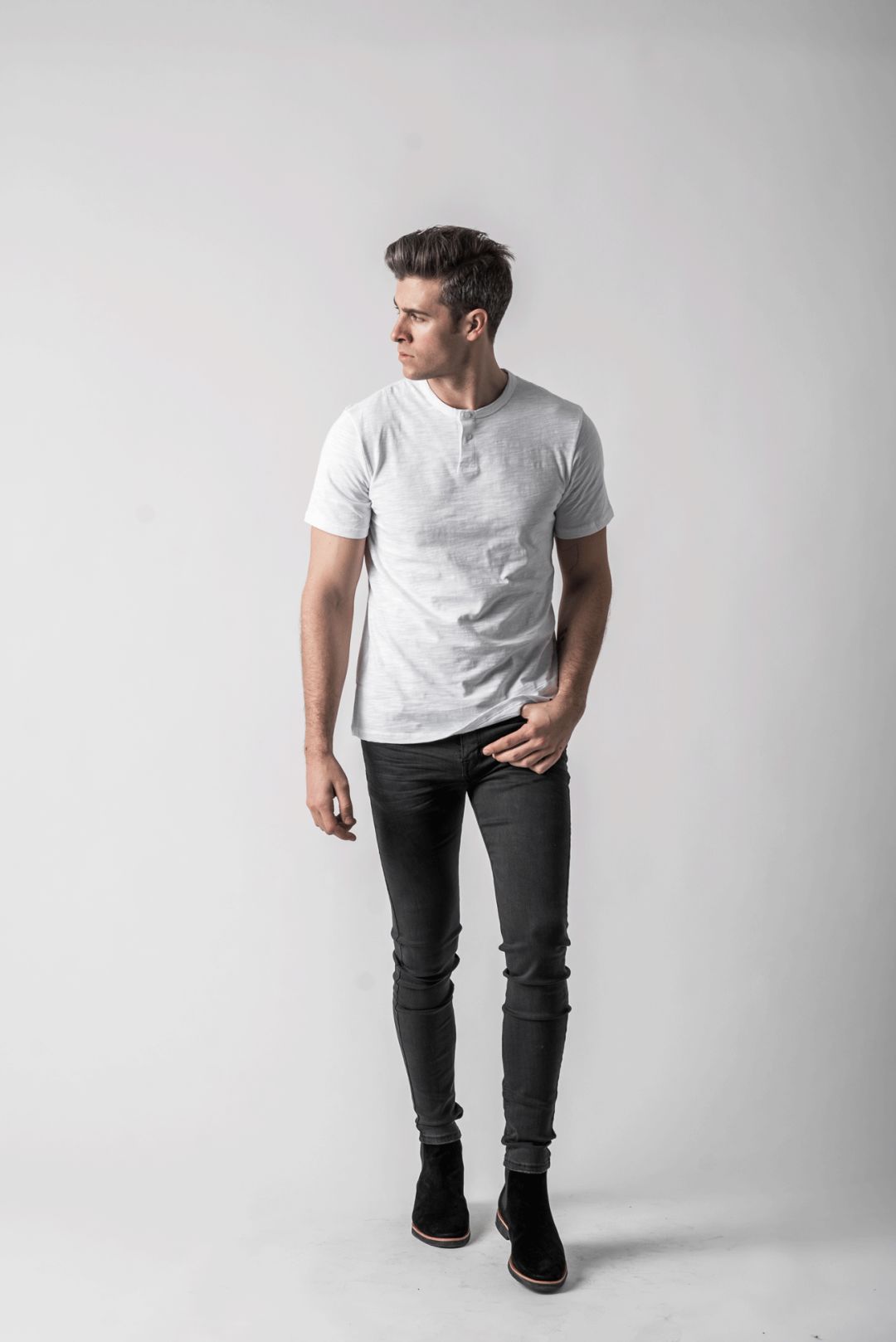 亨利衫怎么穿好看,亨利衫男人味