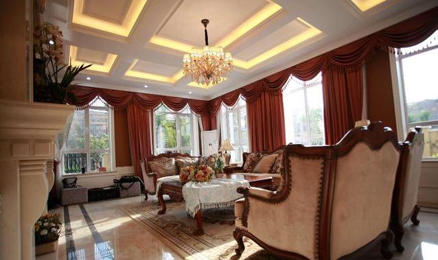 自建房客厅中间有横梁吊顶效果图,客厅中间有横梁怎么处理为好