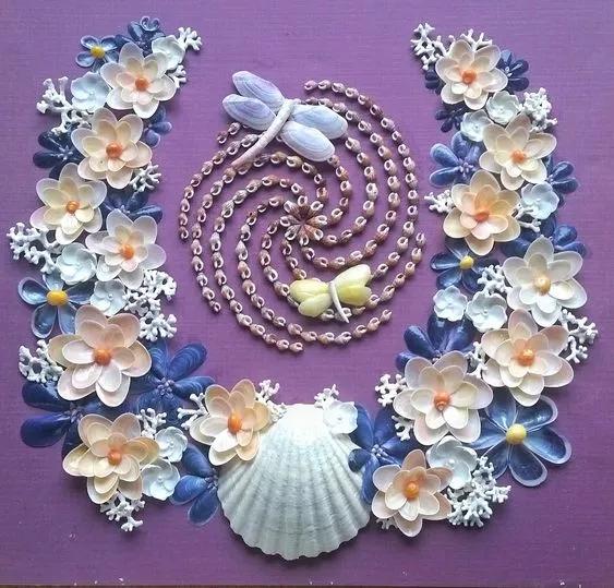 海边捡的贝壳可以做什么手工,贝壳创意手工种花