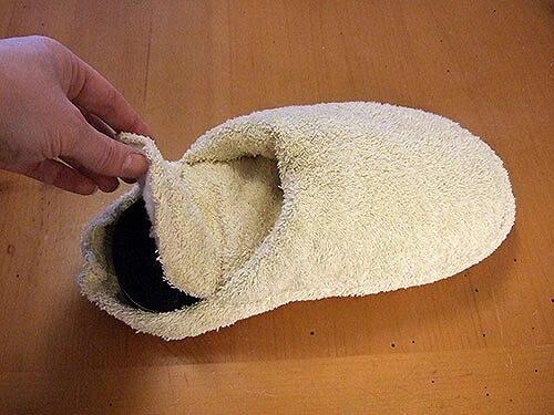 用布条线织两种颜色的拖鞋教程,用布条织花样拖鞋