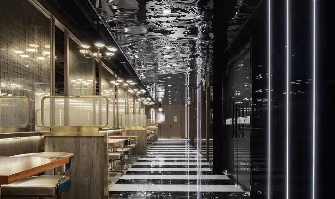 小户型奶油风客餐厅设计,咖啡餐厅设计效果图