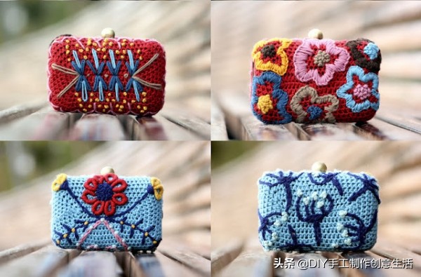 钩针编织收纳包,钩针编织一个简单的收纳篮放钥匙