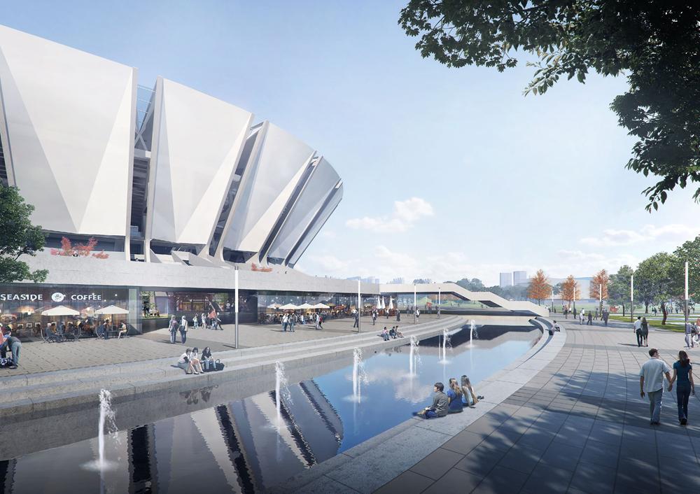 昆山专业足球场设计,民国风格足球场设计