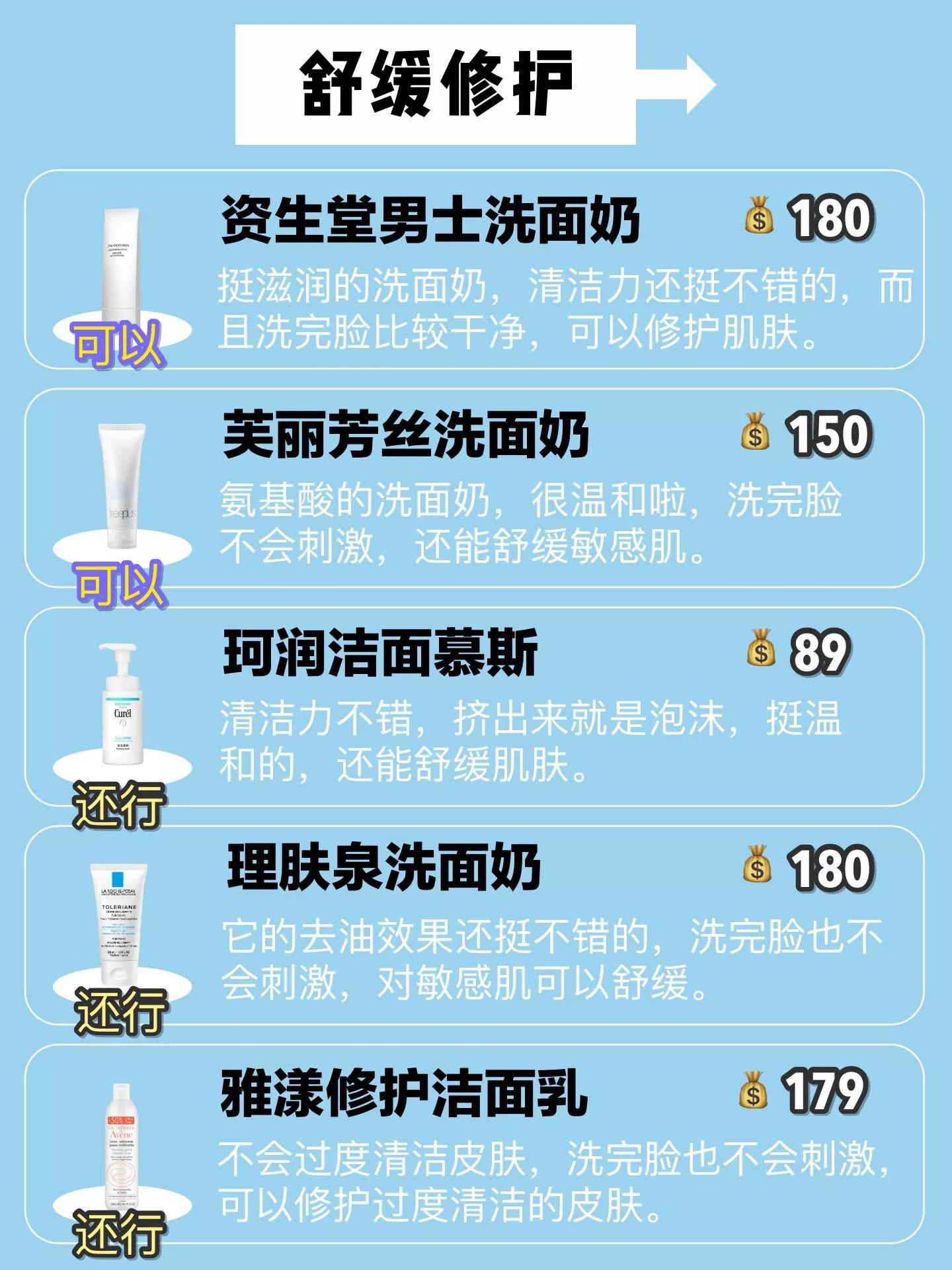 男士洗面奶段位测评,男士洗面奶段位