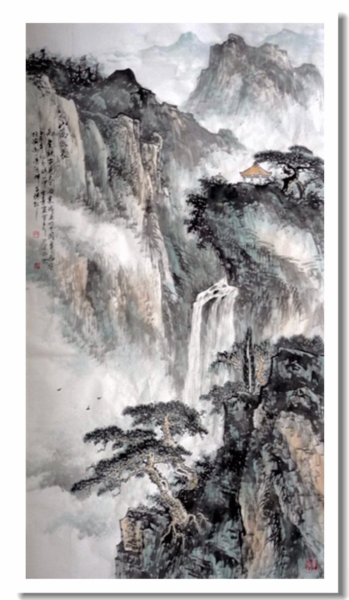 尹延水山水画作品,苏州市水墨山水画