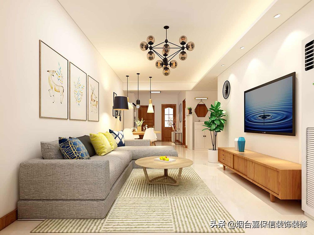 海峰房屋改造,80平纯南户型简约现代装修