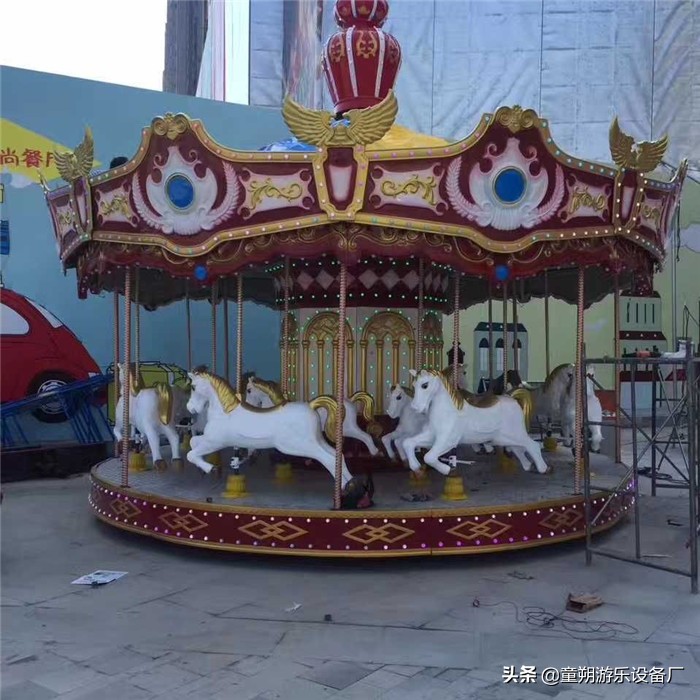 38座双层转马是不是大型游乐设备,儿童转马游乐设备价格