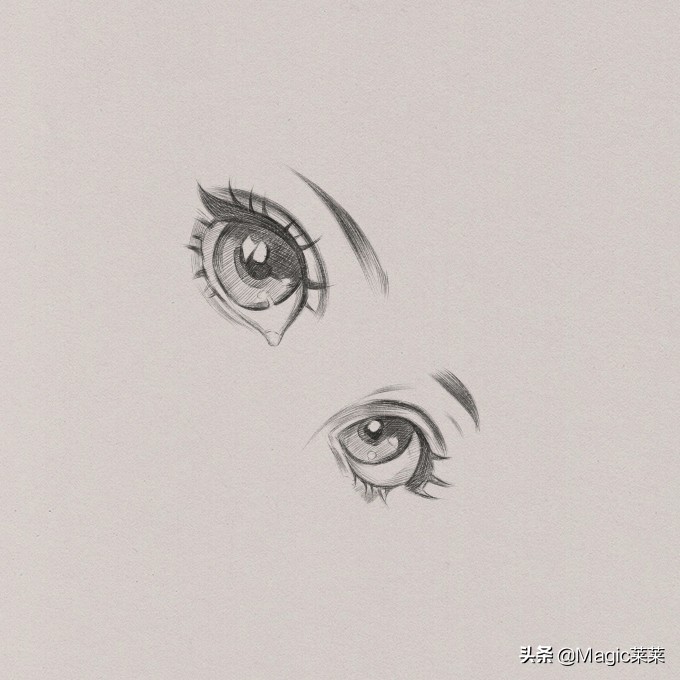 教你用铅笔手绘一双漂亮的动漫人物眼睛超详细步骤快来学习吧