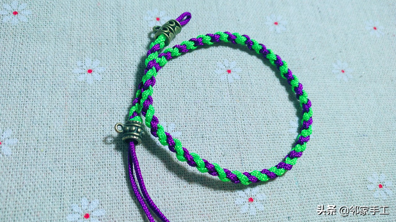 圆形四股辫编错了怎么办,圆形四股辫手链编法全程