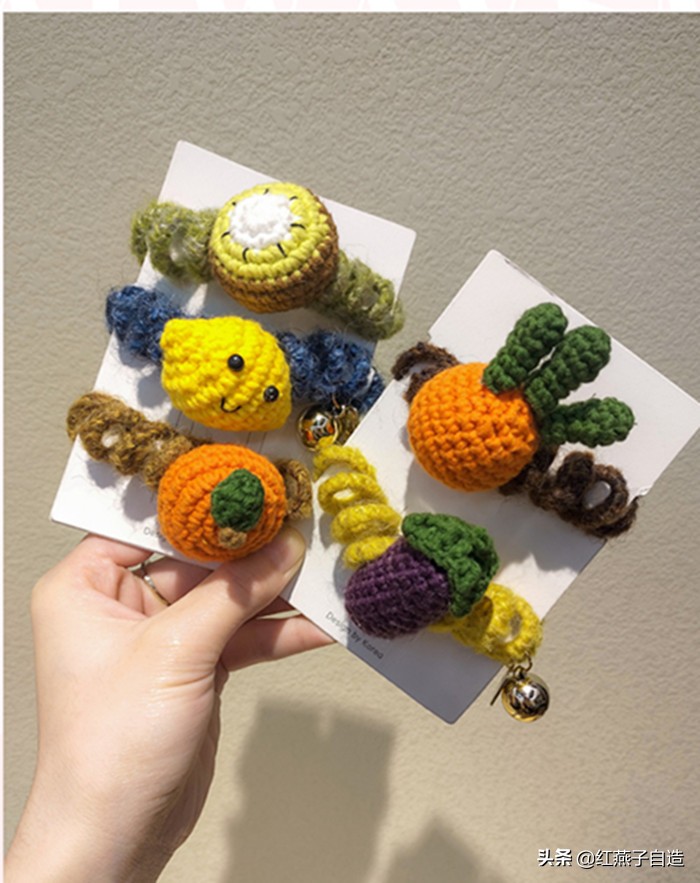 北欧手工编织饰品,毛线编织小饰品ins风