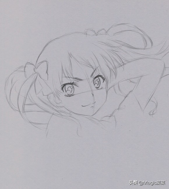 教你用铅笔手绘一张动漫人物白井黑子趁着周末画起来吧
