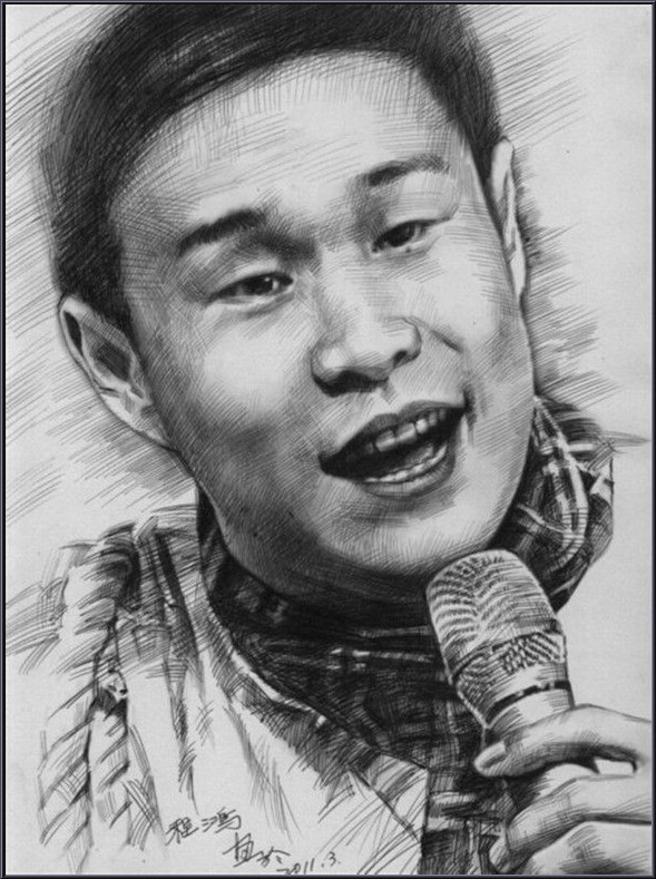 最近很火的素描人物明星,100张素描100位明星