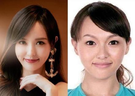 没整过容的女明星颜值对比,女星修图前后对比照