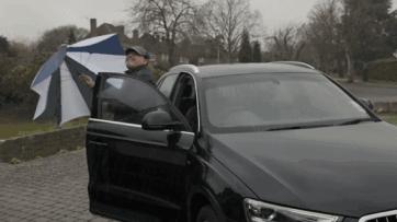 这才是全自动雨伞,自动收伞的懒人伞