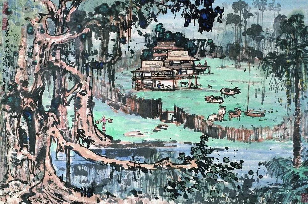 水墨画夜景欣赏,画夜景最好的中国画