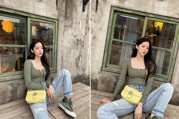 欧阳娜娜逛街视频,欧阳娜娜看似穿得随意却个性时尚