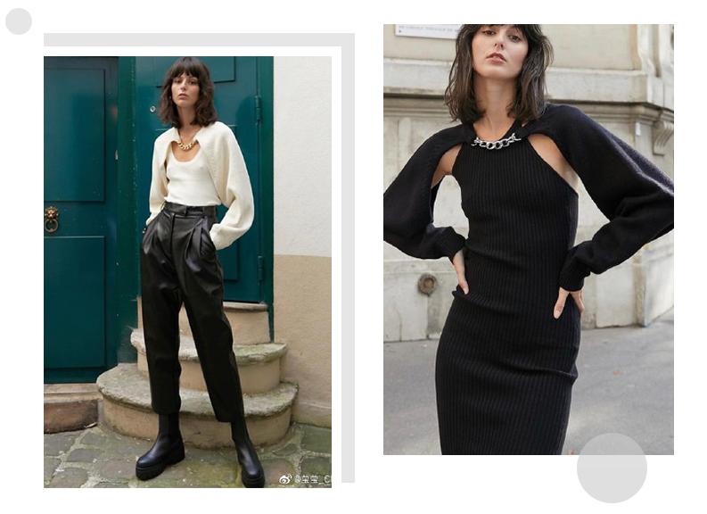 袖套毛衣时尚,最近很火的袖套毛衣蓝色