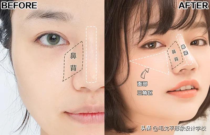 鼻基底凹陷鼻子怎么修容,鼻影修容保姆级教程