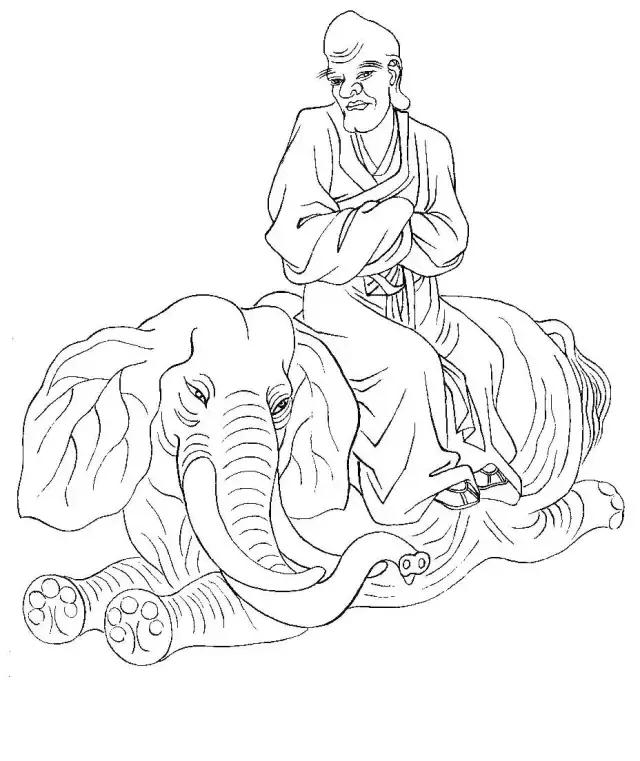 白描罗汉全本,罗汉白描100幅