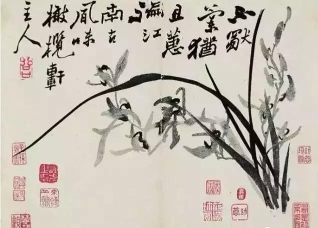 鉴赏历代名家画兰花30幅中国画,历代名家兰花作品