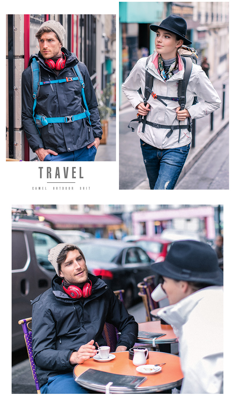 骆驼冲锋衣防水防风加绒加厚,骆驼防水冲锋衣软料冲锋衣