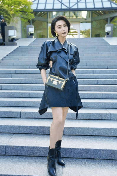 范冰冰身穿开花裙图片,范冰冰牛仔裤苗条身材