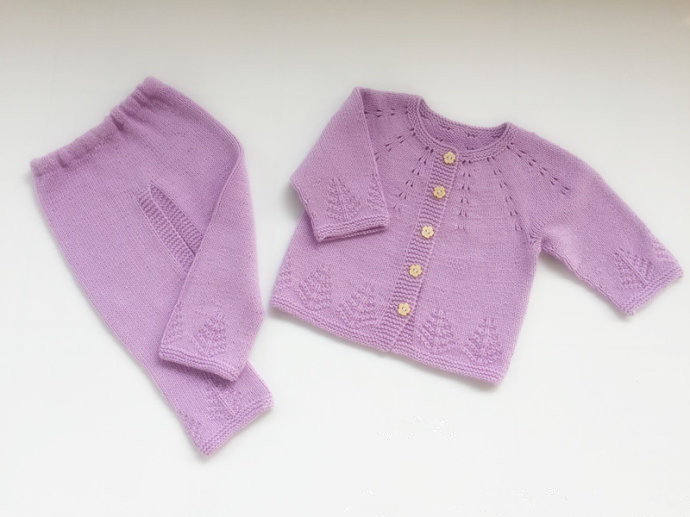 幸运树——宝宝棒针开裆套装编织教程