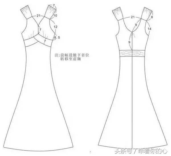露肩袖连衣裙制版,抹胸连衣裙如何加肩带