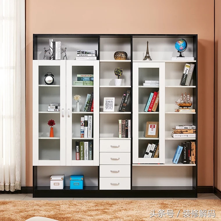 书柜电脑桌一体颜色搭配最新款,衣柜书柜电脑桌组合拐角