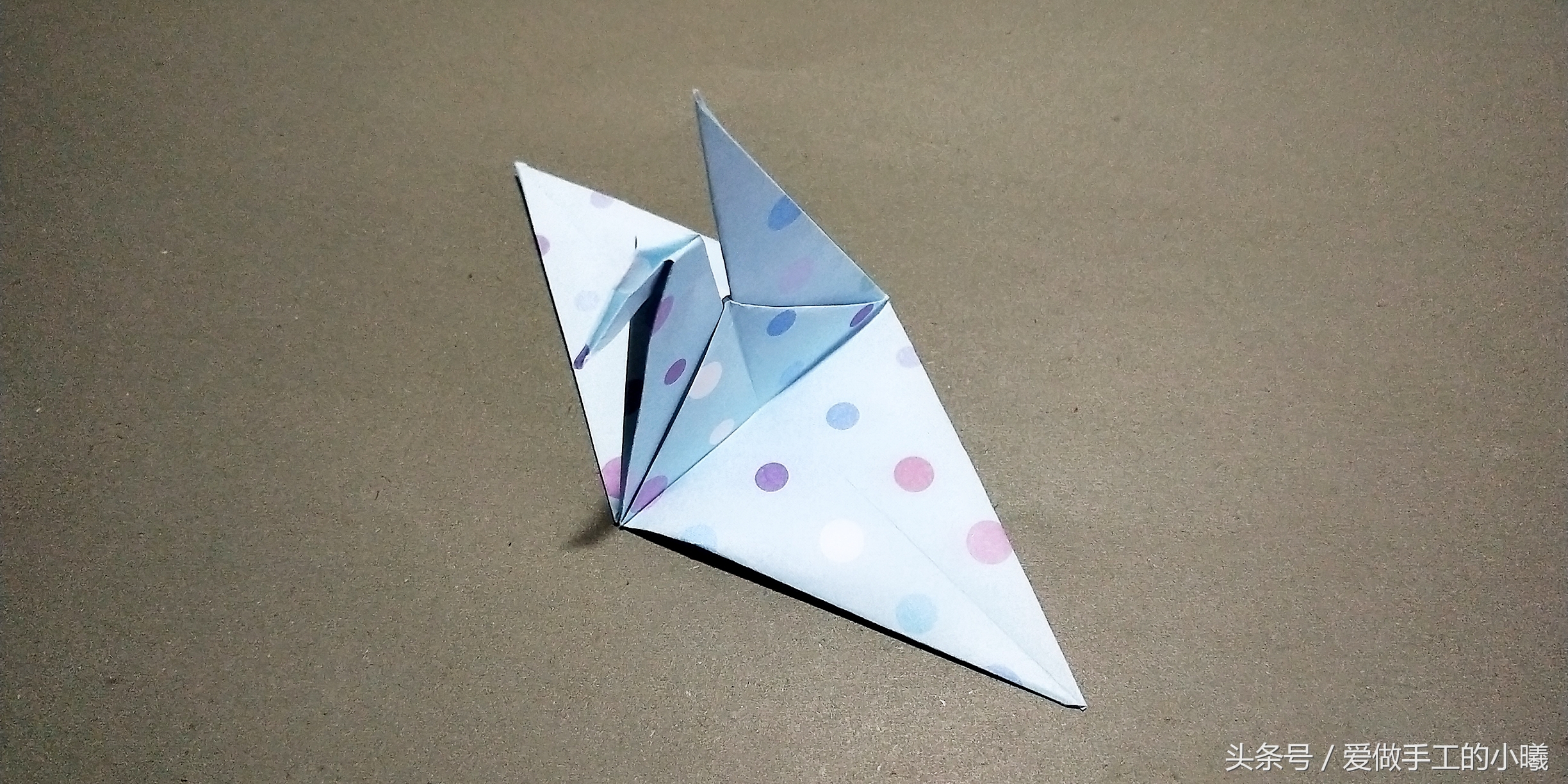 三头千纸鹤折纸,千纸鹤戒指折纸