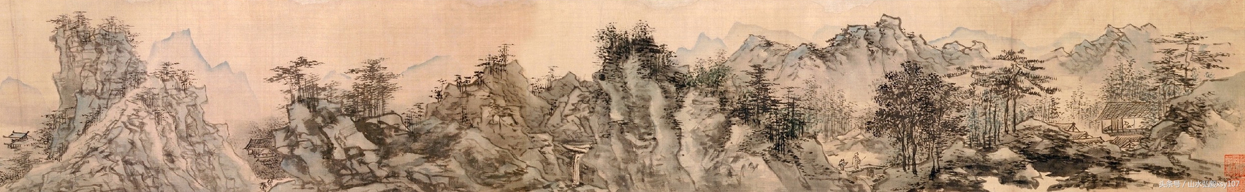 中国画浙派吴门画派,云田山水画欣赏