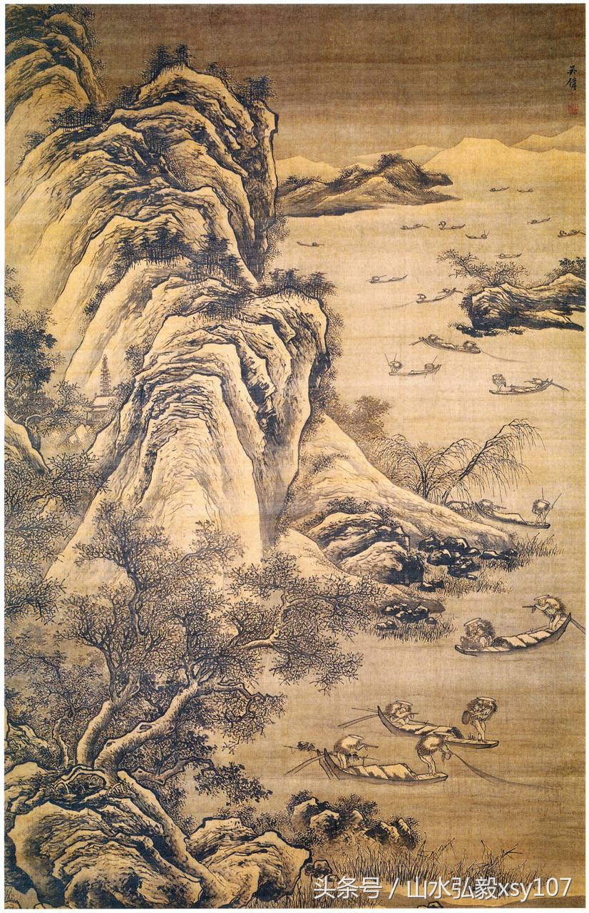 中国画浙派吴门画派,云田山水画欣赏