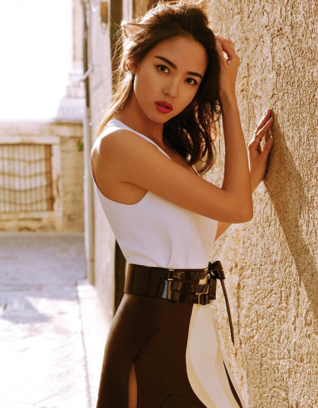 张梓琳长得很美,是典型的东方美女类型