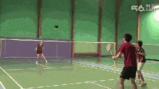 动图演示羽毛球混双技术提升技巧，男女搭配，打球不累！