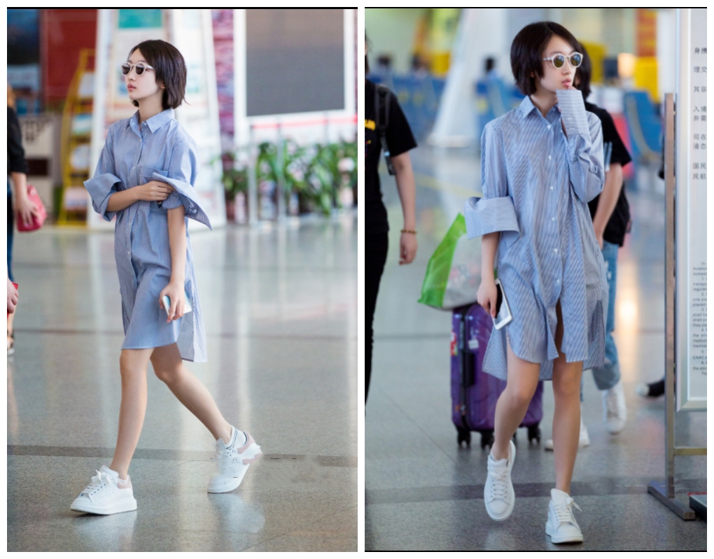 周冬雨burberry格子裙,周冬雨最新款burberry格子衬衫