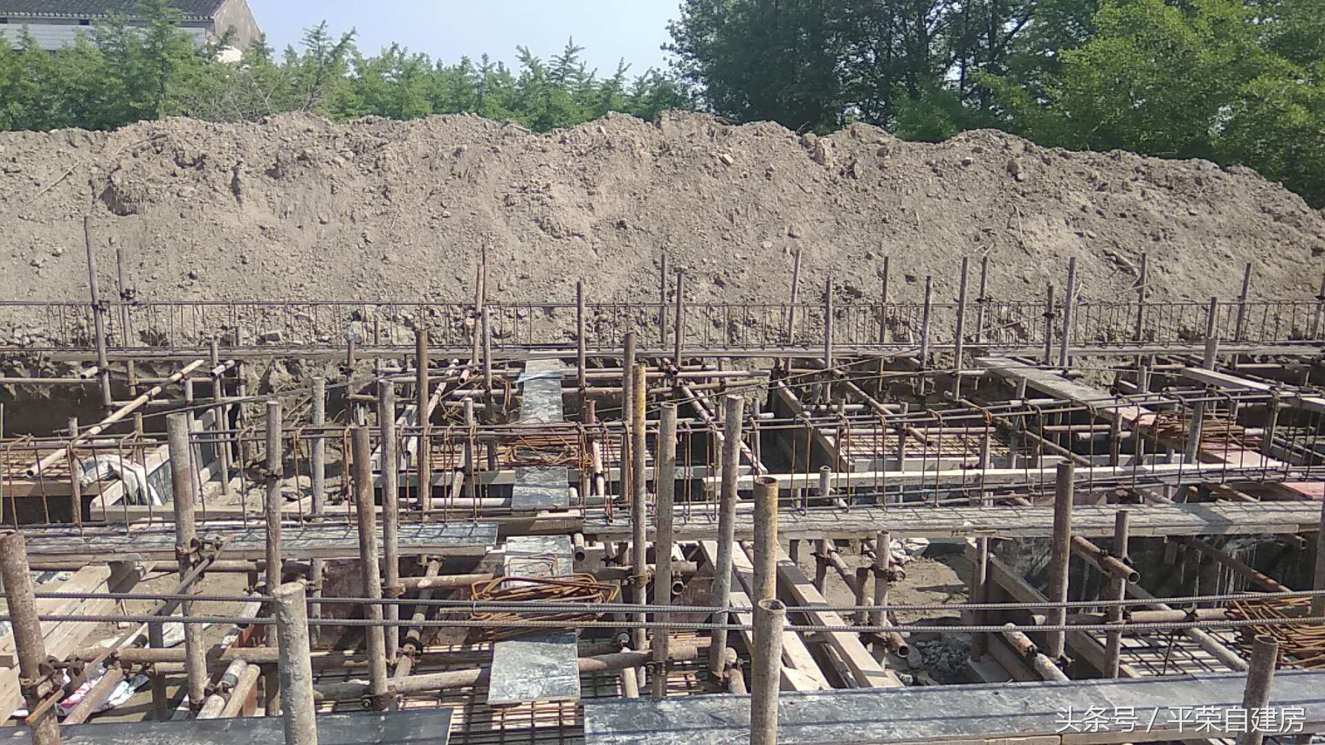 别墅地基制作教程,框架结构别墅地基