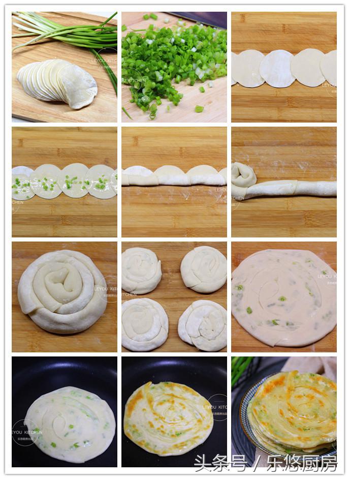 饺子皮做葱花薄饼的家常做法,剩的饺子皮怎么做葱花饼