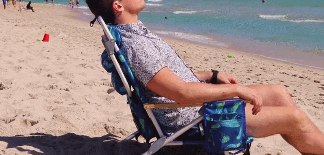 可以变成躺椅的椅子,能在沙滩上坐的折叠椅