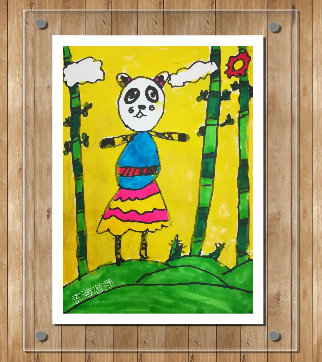 绘画儿童创意水粉,儿童绘画创意3-6岁水彩画黑夜