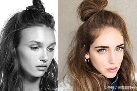 蛋卷头发型半丸子头中长发,蛋卷头半丸子头