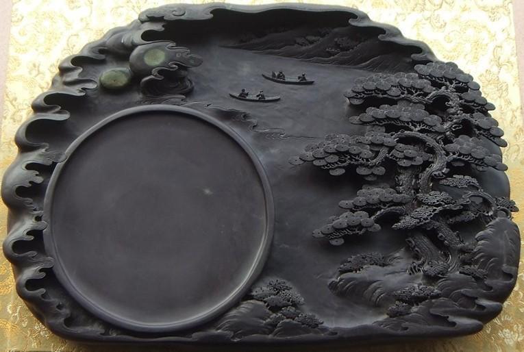 自然形精致砚台,圆形精品砚台