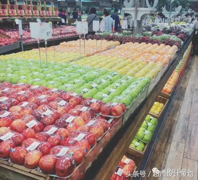 水果店水果陈列摆放销售技巧,20方长方形水果店铺陈列设计